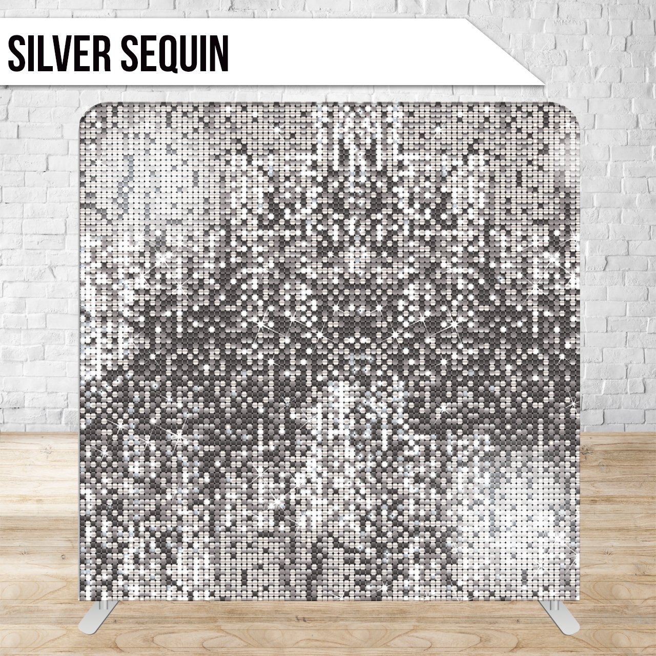 silver sequin backdrop